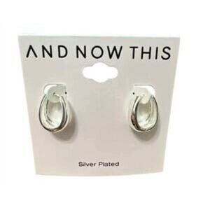 And Now Silver-plated Hoop Earrings NEW.